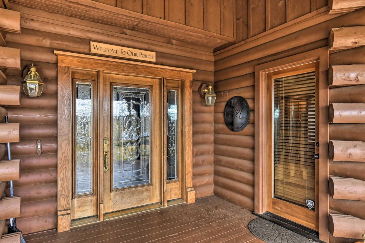 Hilltop Hot Springs Log Cabin With Hot Tub And Grill! Exterior photo